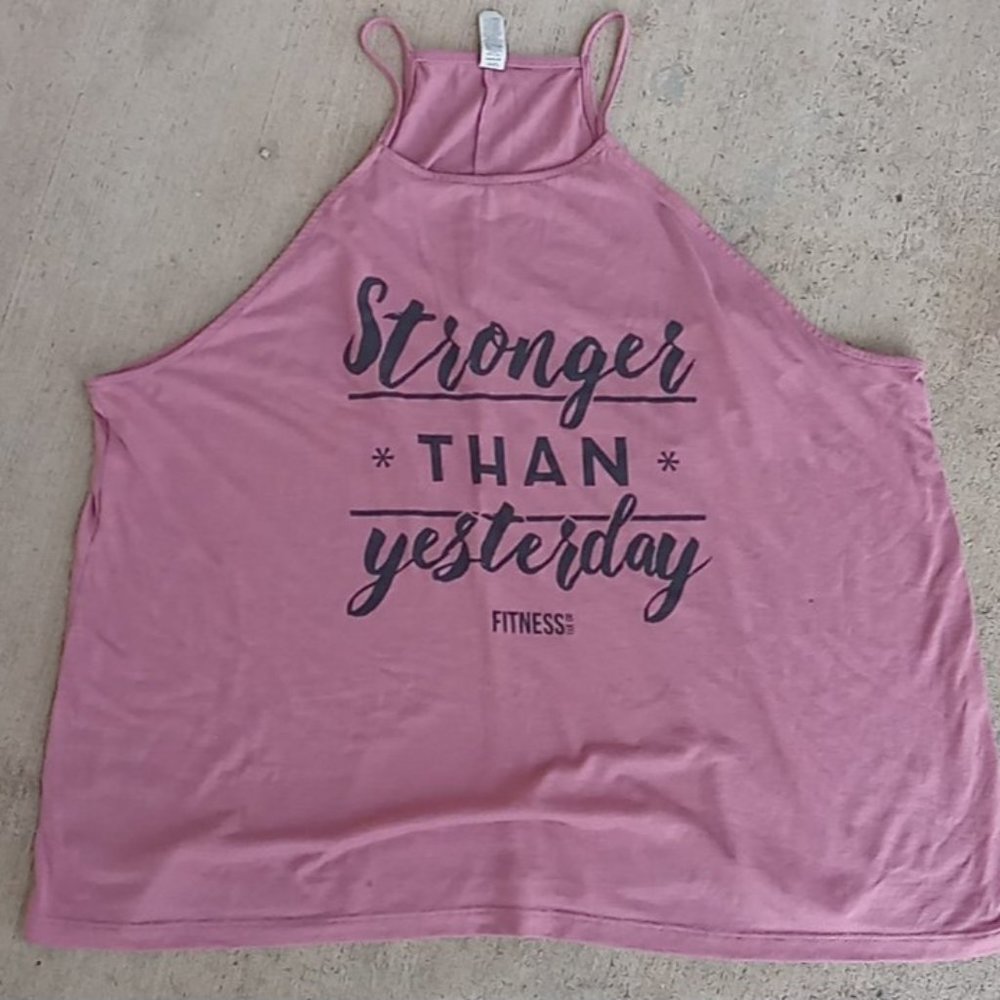 Fitness Tee Co. Workout Tank Pink Size XL